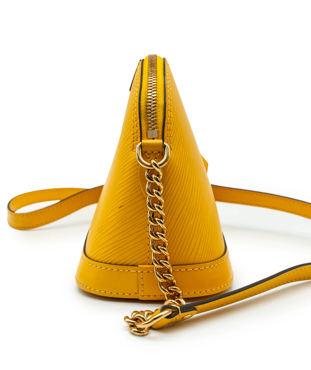 Louis Vuitton Yellow Epi Leather Alma Mini Bag