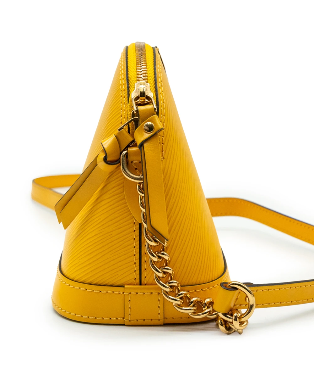 Louis Vuitton Yellow Epi Leather Alma Mini Bag