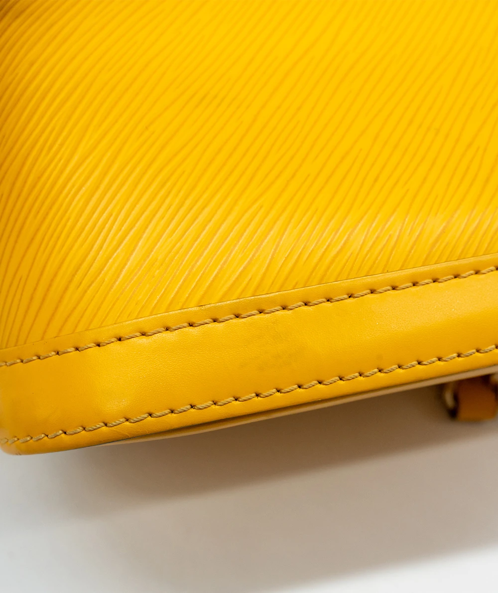 Louis Vuitton Yellow Epi Leather Alma Mini Bag