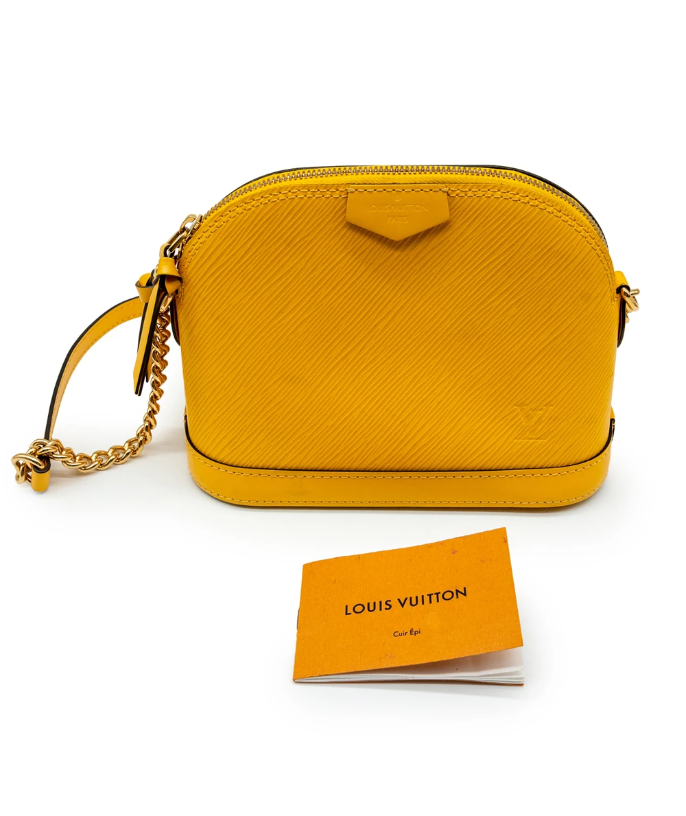 Louis Vuitton Yellow Epi Leather Alma Mini Bag