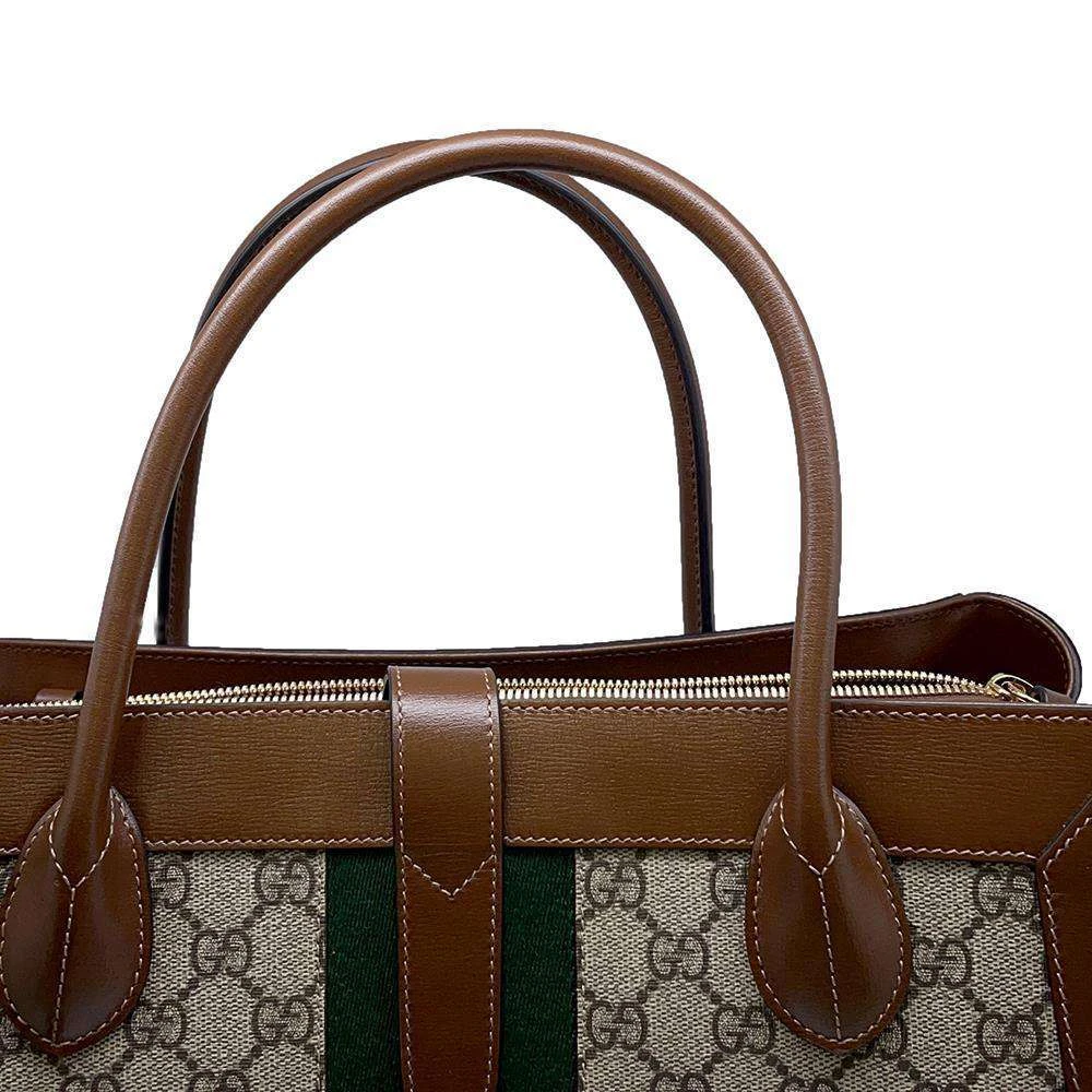 Gucci Beige/Brown GG Canvas and Leather Jackie 1961 Tote Bag