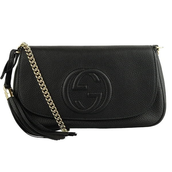 Gucci Black Leather Medium Soho Crossbody Bag