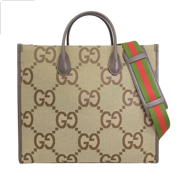 Gucci Brown Canvas Jumbo GG Canvas Tote Bag