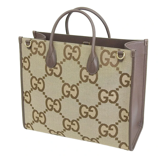 Gucci Brown Canvas Jumbo GG Canvas Tote Bag