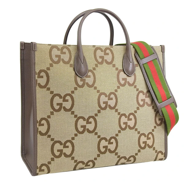 Gucci Brown Canvas Jumbo GG Canvas Tote Bag