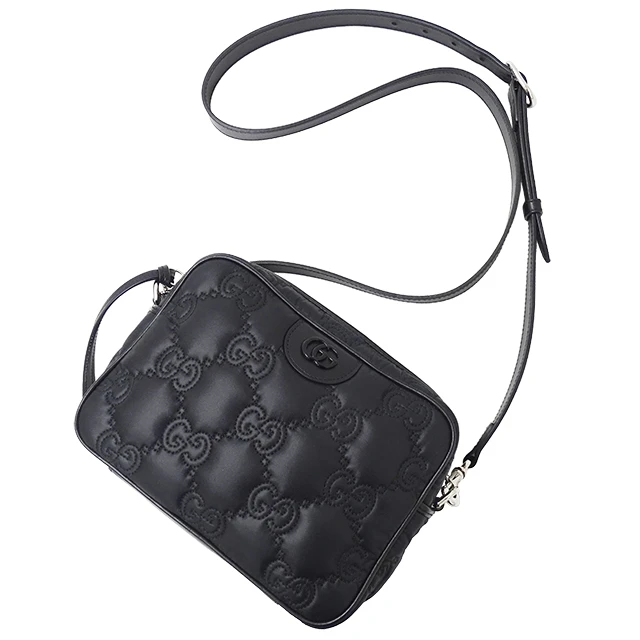 Gucci Black GG Matelasse Nylon Small Shoulder Bag