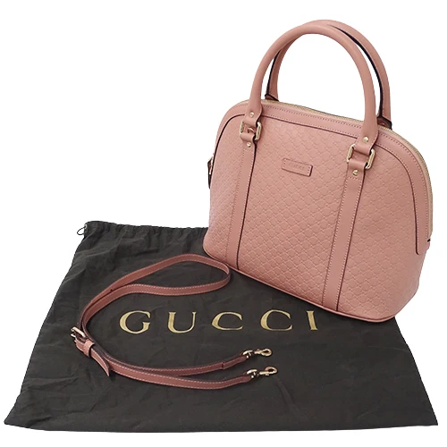 Gucci Pink Microguccissima Leather Medium Dome Bag