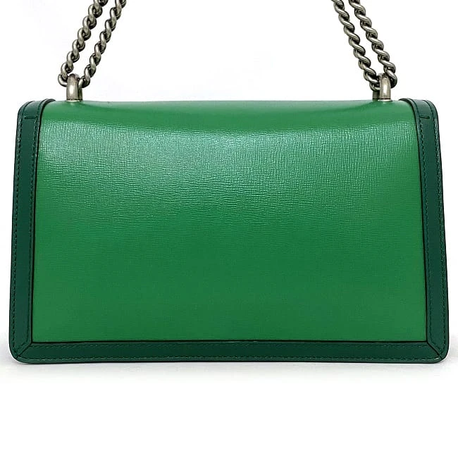 Gucci Green Leather Dionysus Chain Shoulder Bag