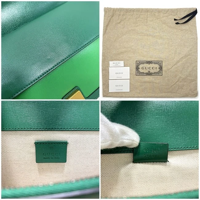 Gucci Green Leather Dionysus Chain Shoulder Bag