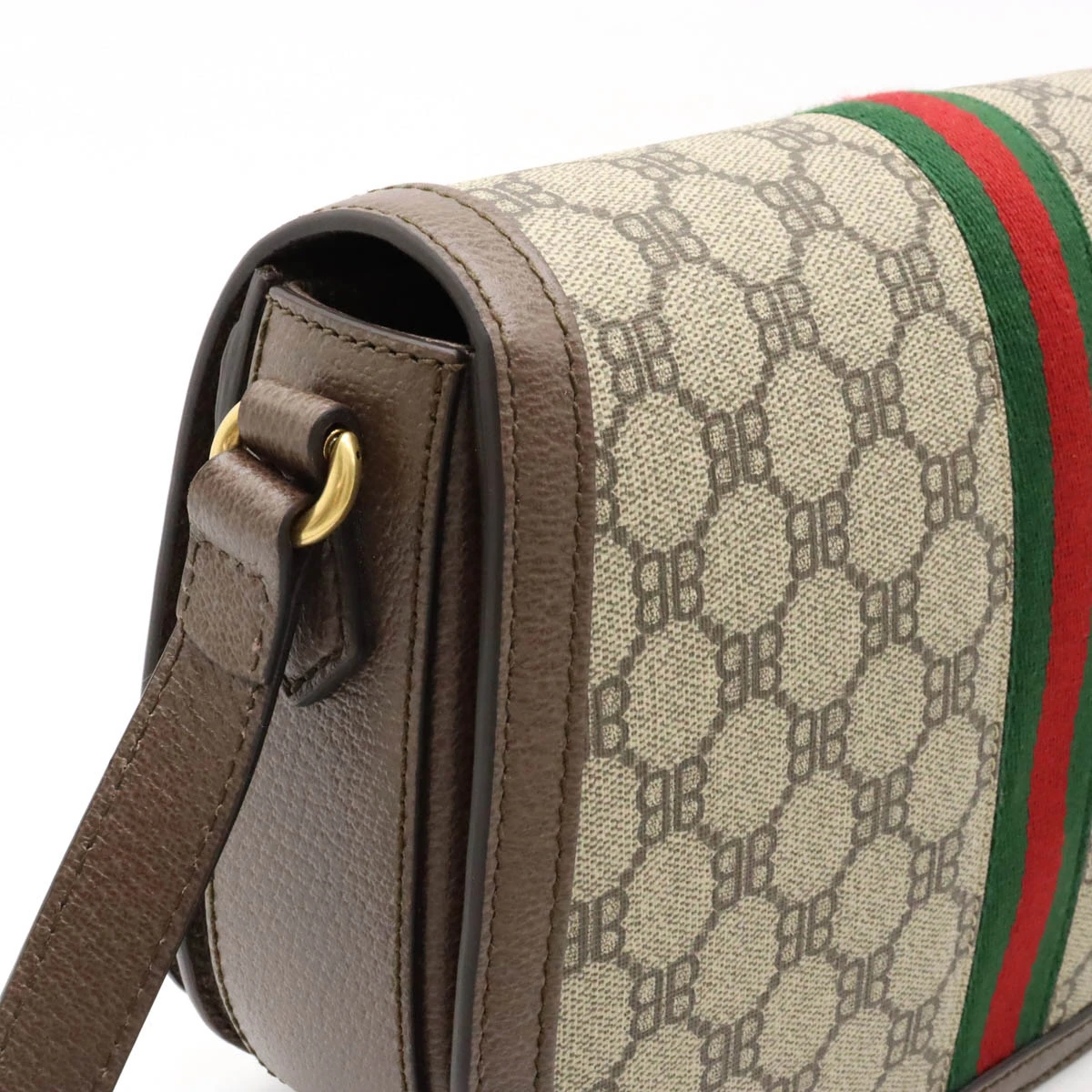 Gucci x Balenciaga Beige/Brown Canvas and Leather The Hacker Project BB Supreme Ophidia Messenger Bag