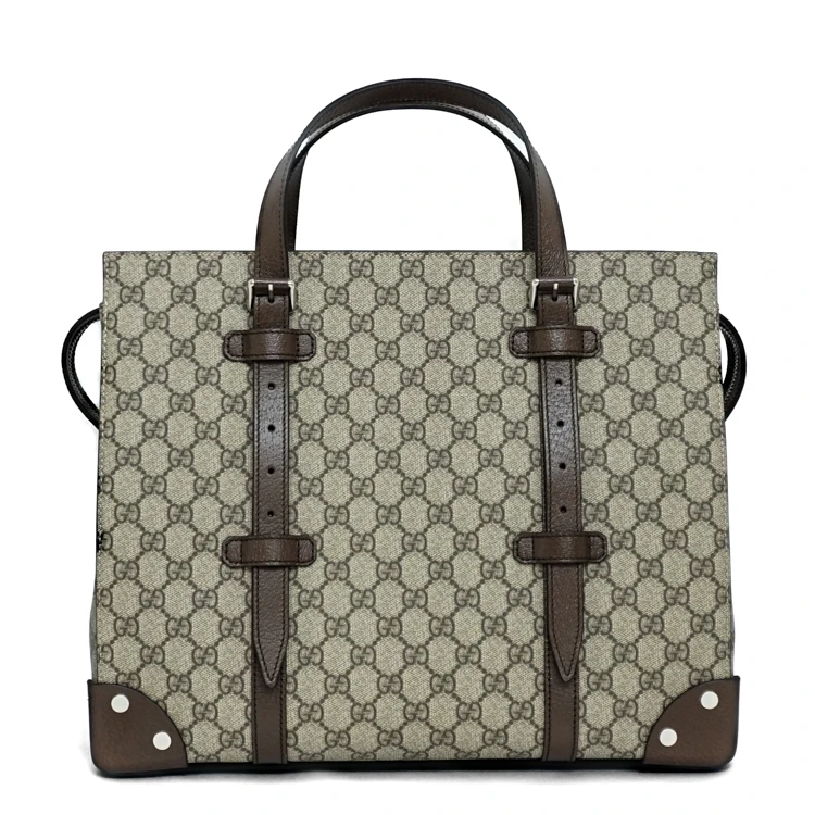 Gucci Beige/Brown GG Supreme Canvas and Leather Tote Bag