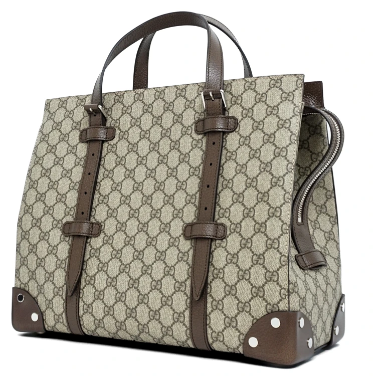 Gucci Beige/Brown GG Supreme Canvas and Leather Tote Bag