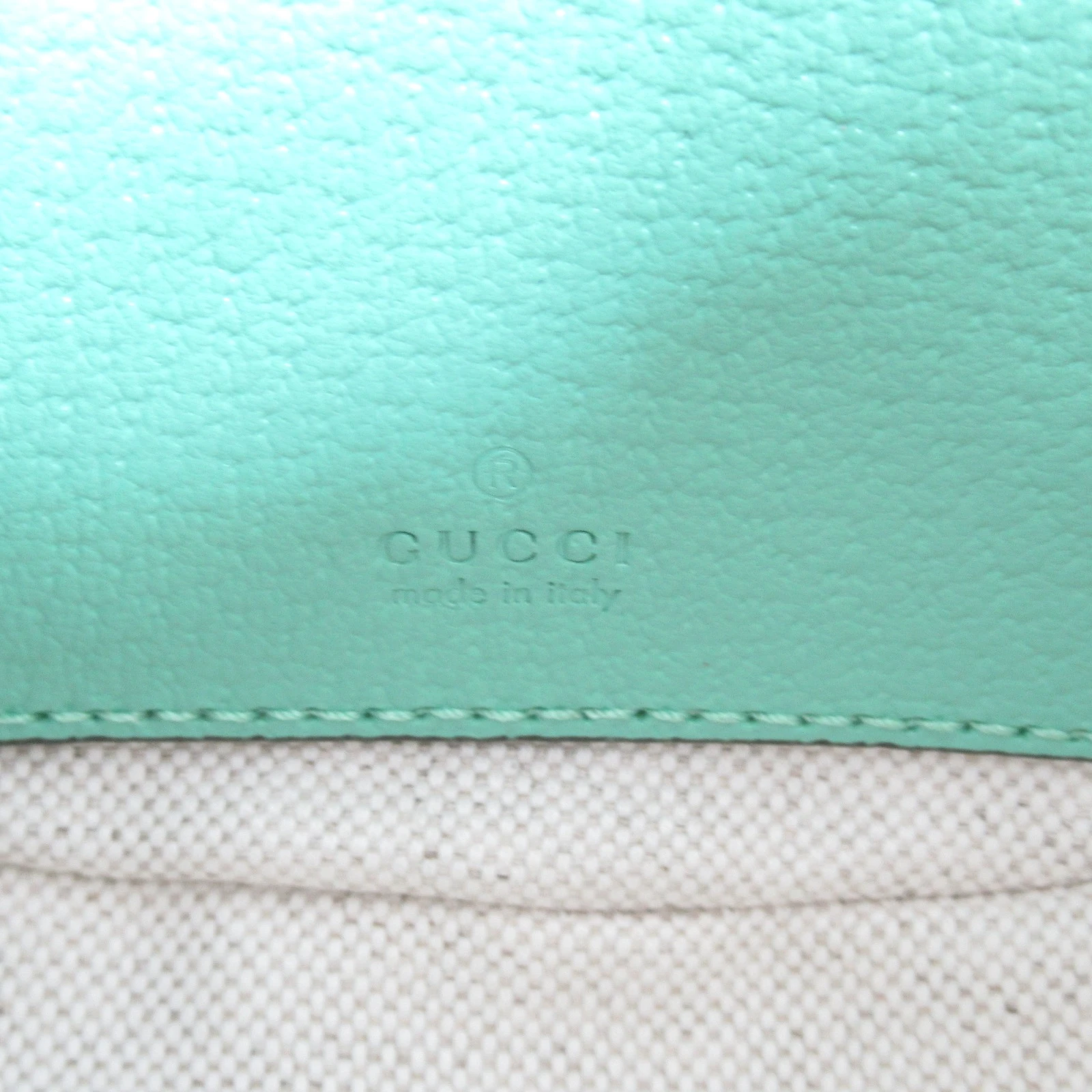 Gucci Green Leather Jumbo GG Canvas Mini Ophidia Bag