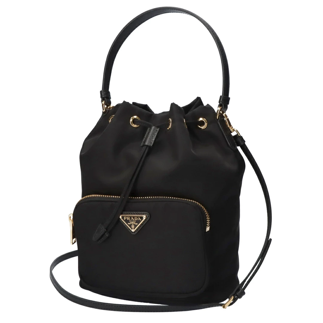 Prada Black Duet Re-Nylon Bucket Bag