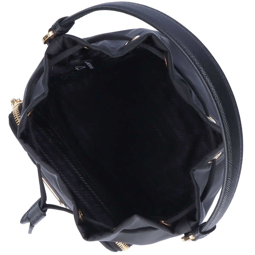 Prada Black Duet Re-Nylon Bucket Bag