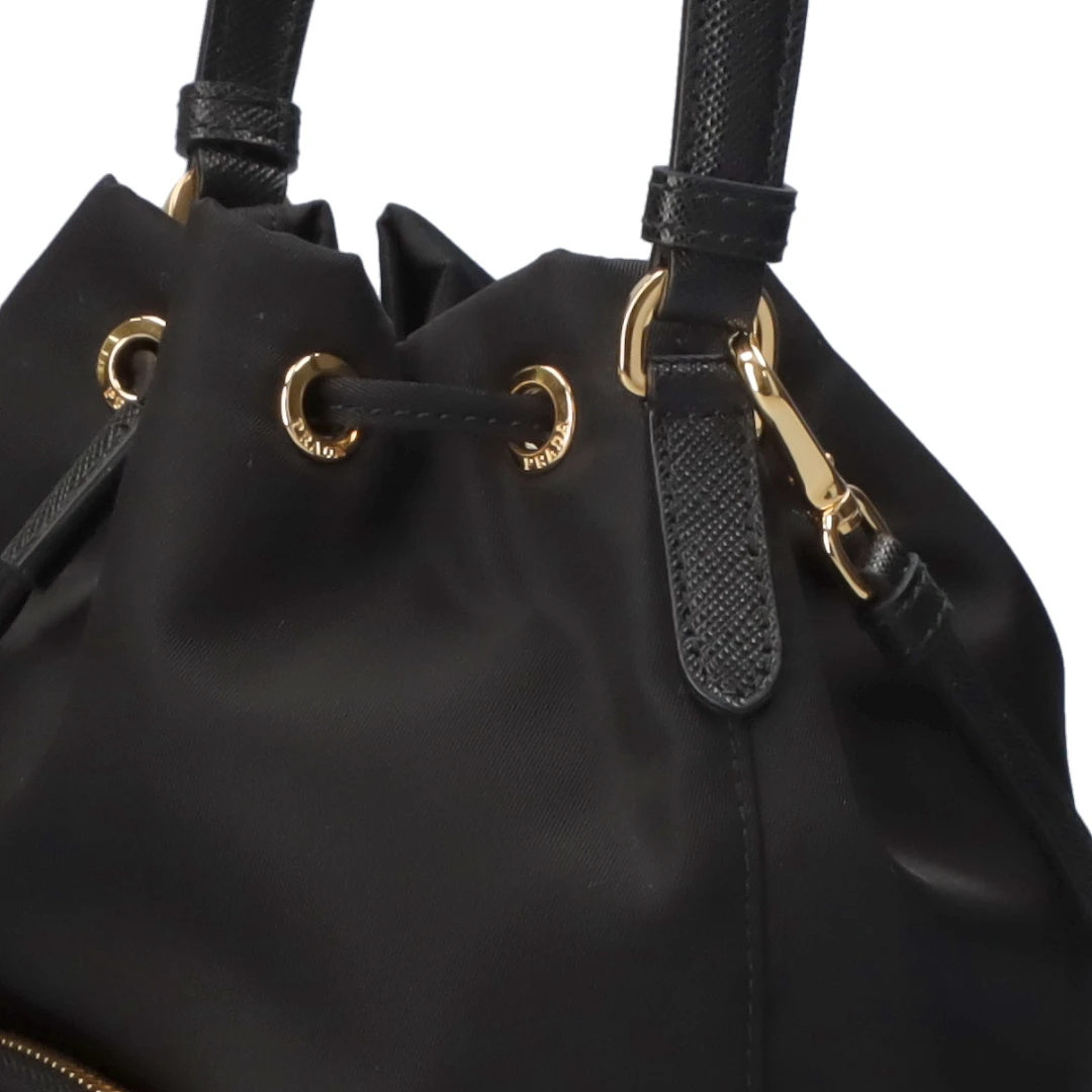 Prada Black Duet Re-Nylon Bucket Bag