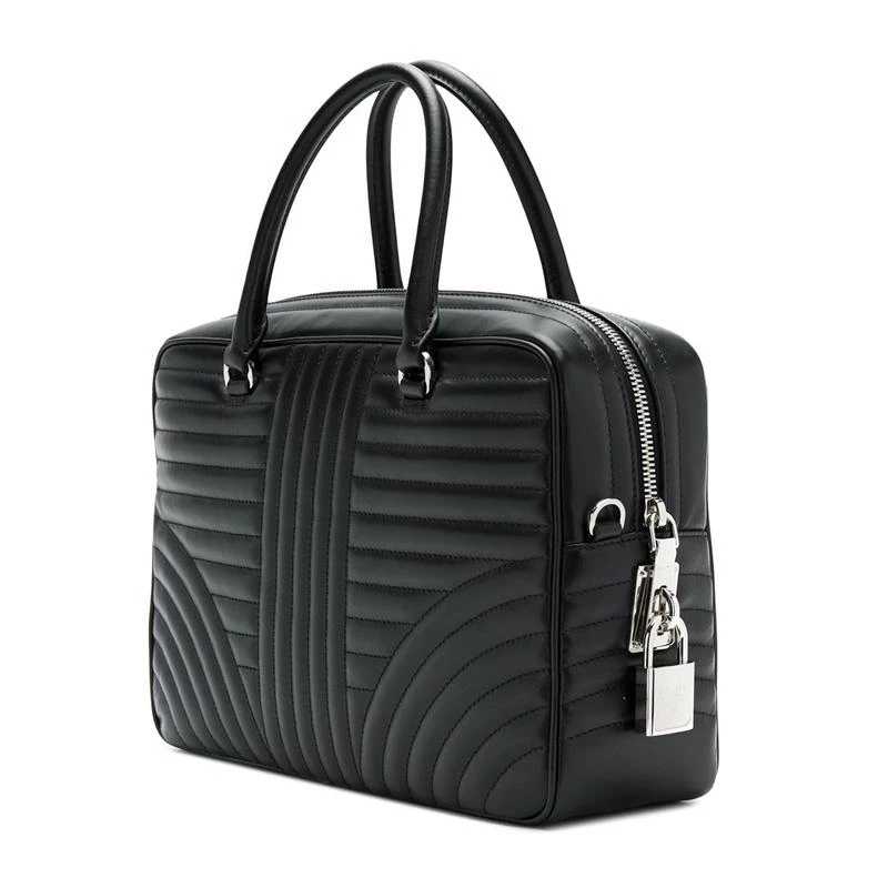 Prada Black Leather Bauletto Satchel Bag