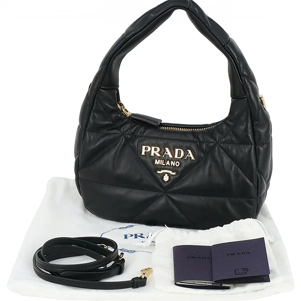 Prada Black Nappa Leather Mini Shoulder Bag