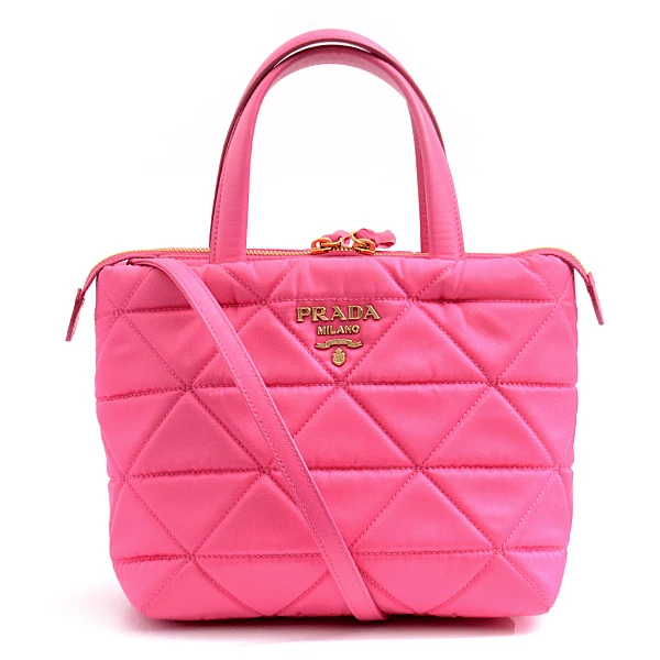 Prada Pink Re Nylon Zip Tote Bag