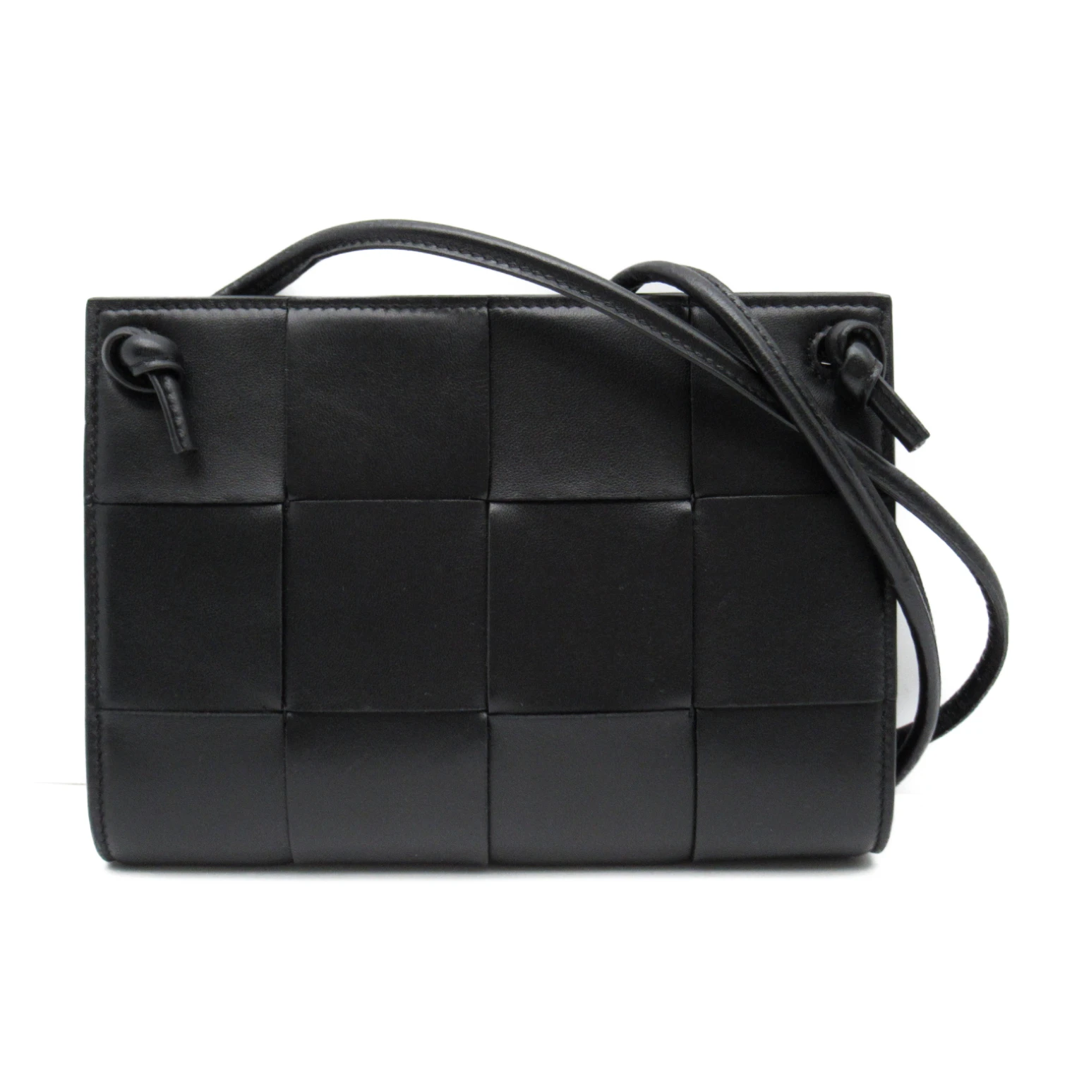 Bottega Veneta Serial Black Leather Shoulder Bag