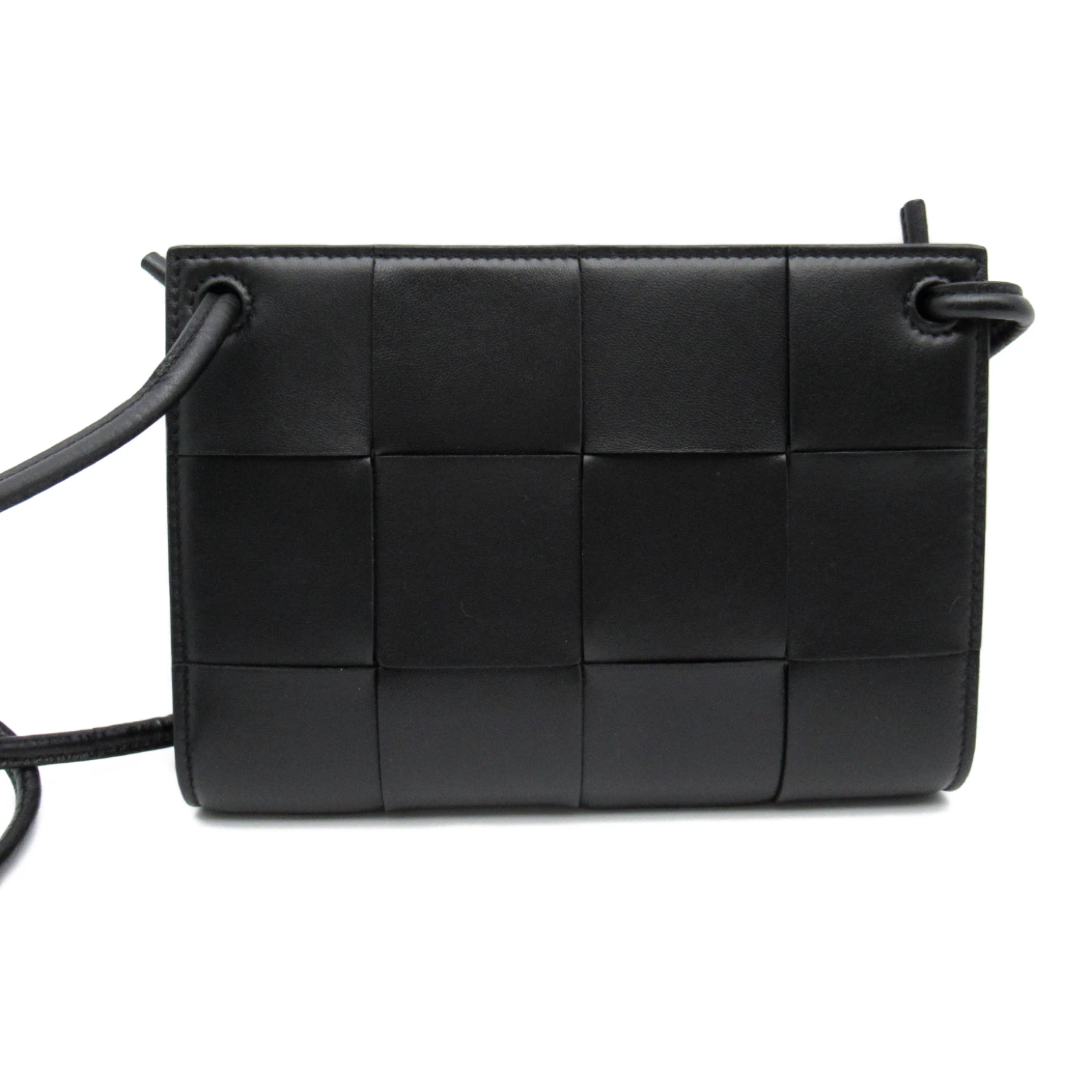 Bottega Veneta Serial Black Leather Shoulder Bag