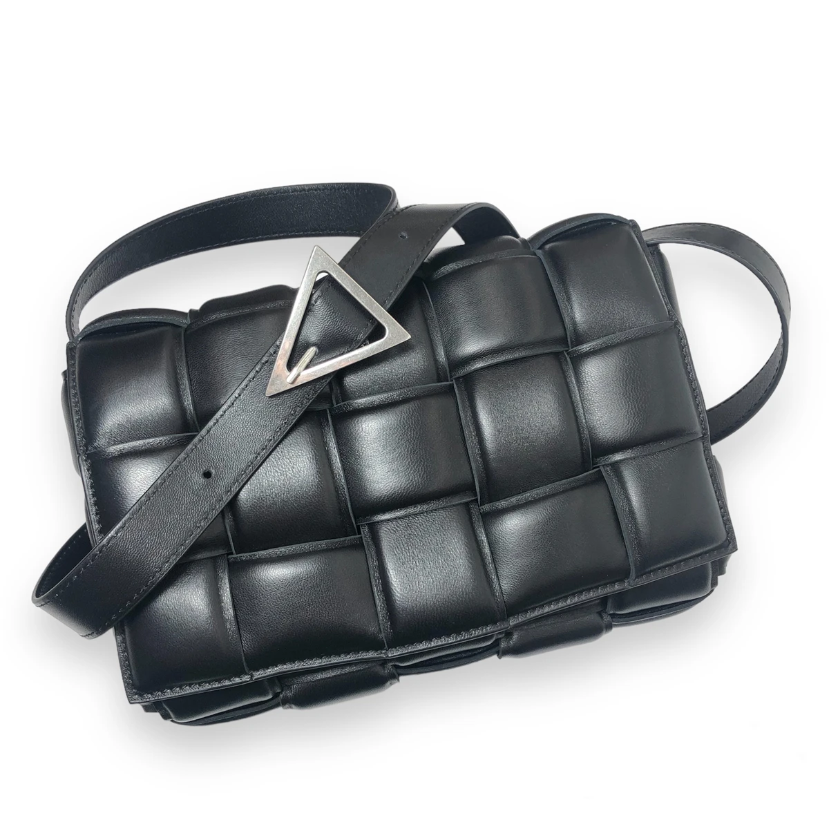 Bottega Veneta Black Padded Leather Cassette Shoulder Bag