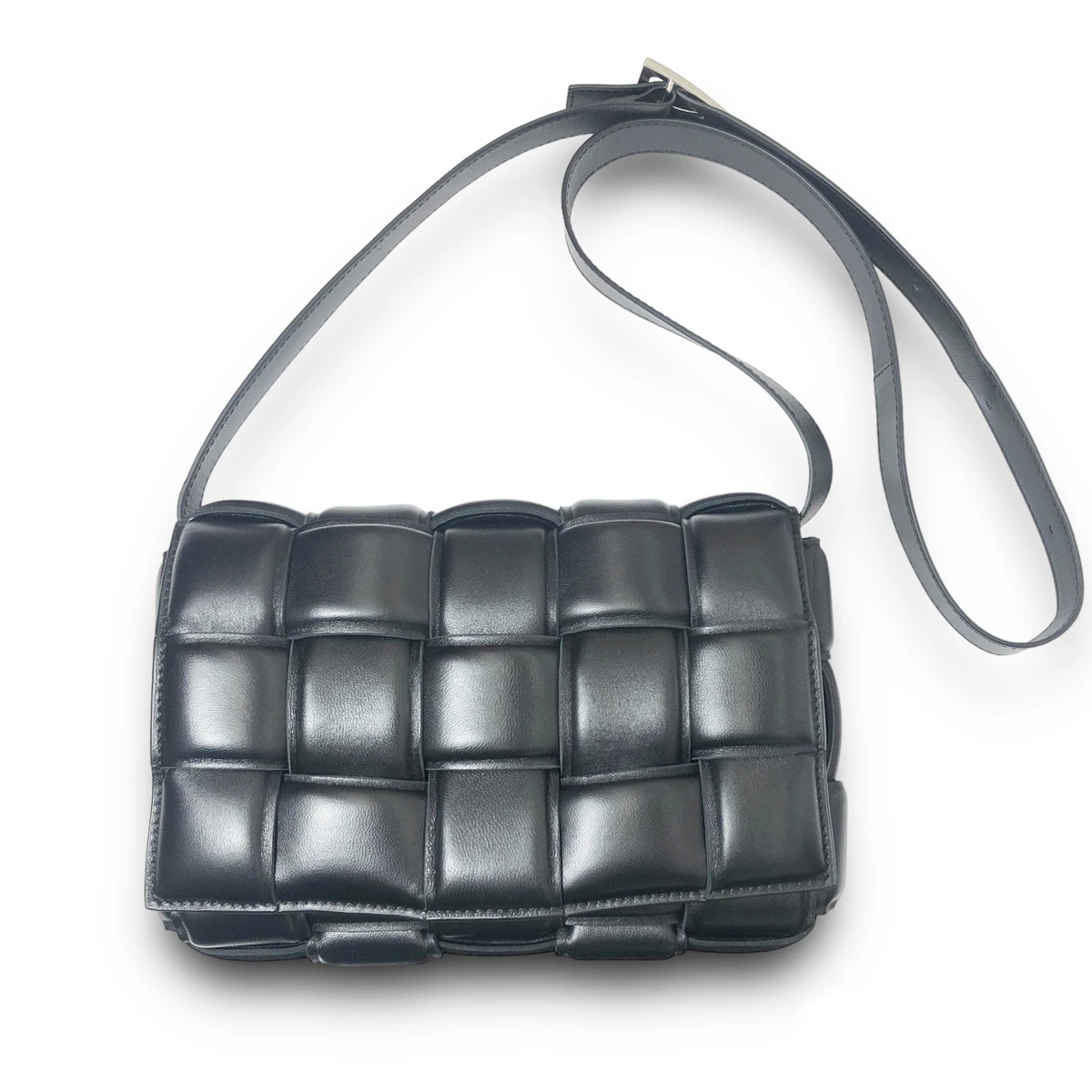 Bottega Veneta Black Padded Leather Cassette Shoulder Bag