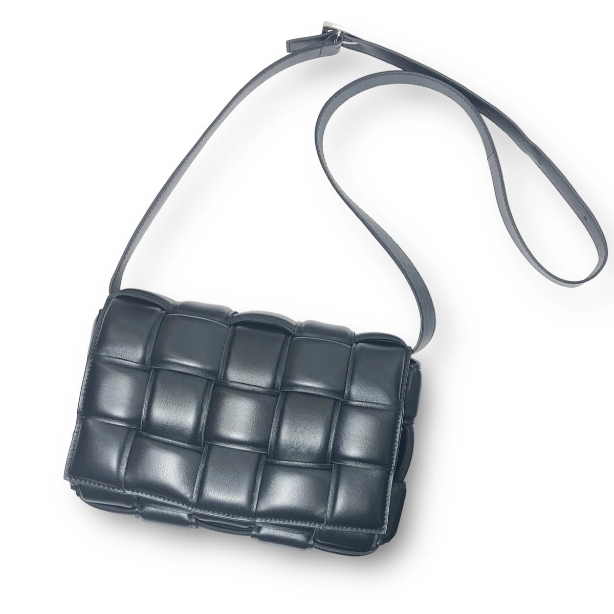 Bottega Veneta Black Padded Leather Cassette Shoulder Bag