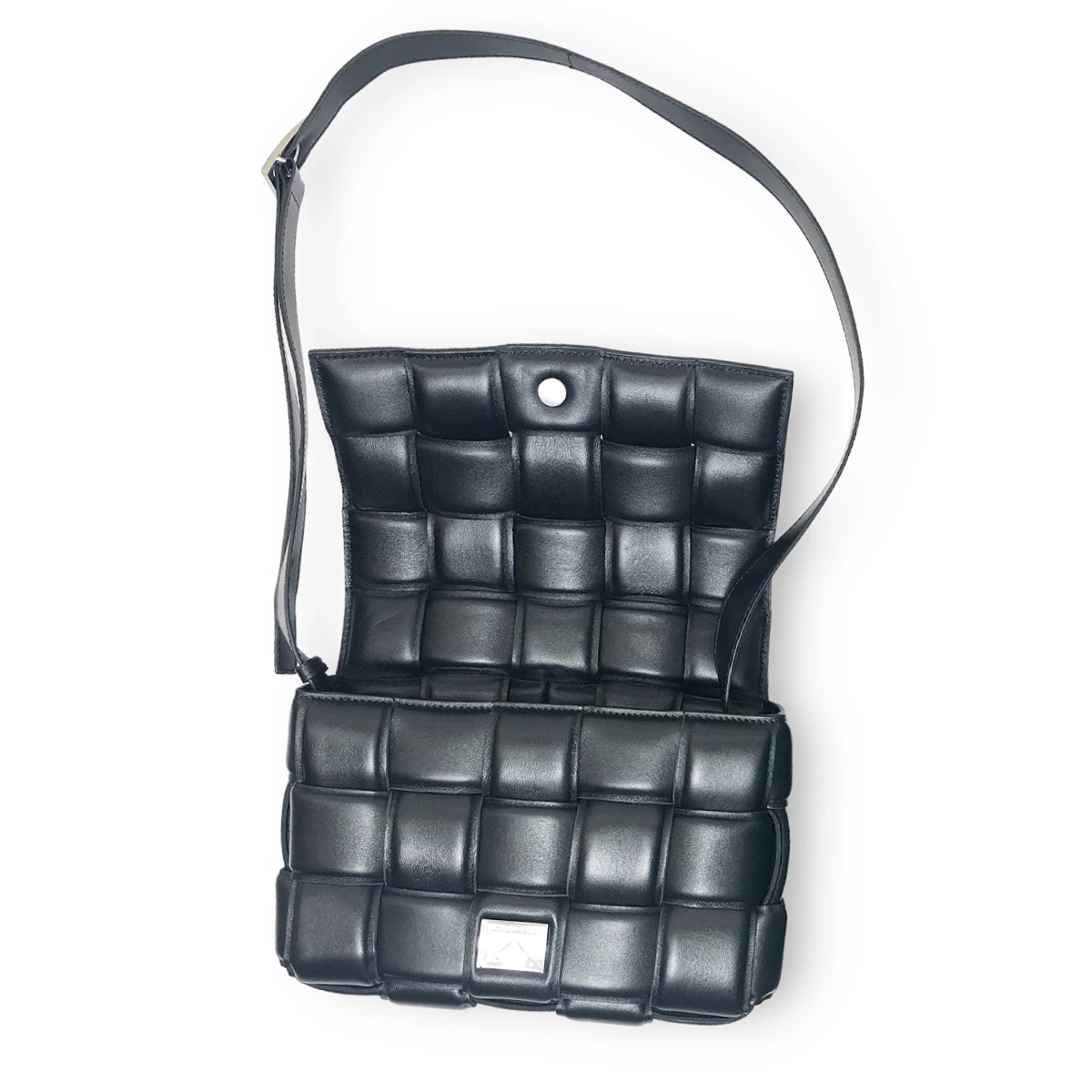 Bottega Veneta Black Padded Leather Cassette Shoulder Bag