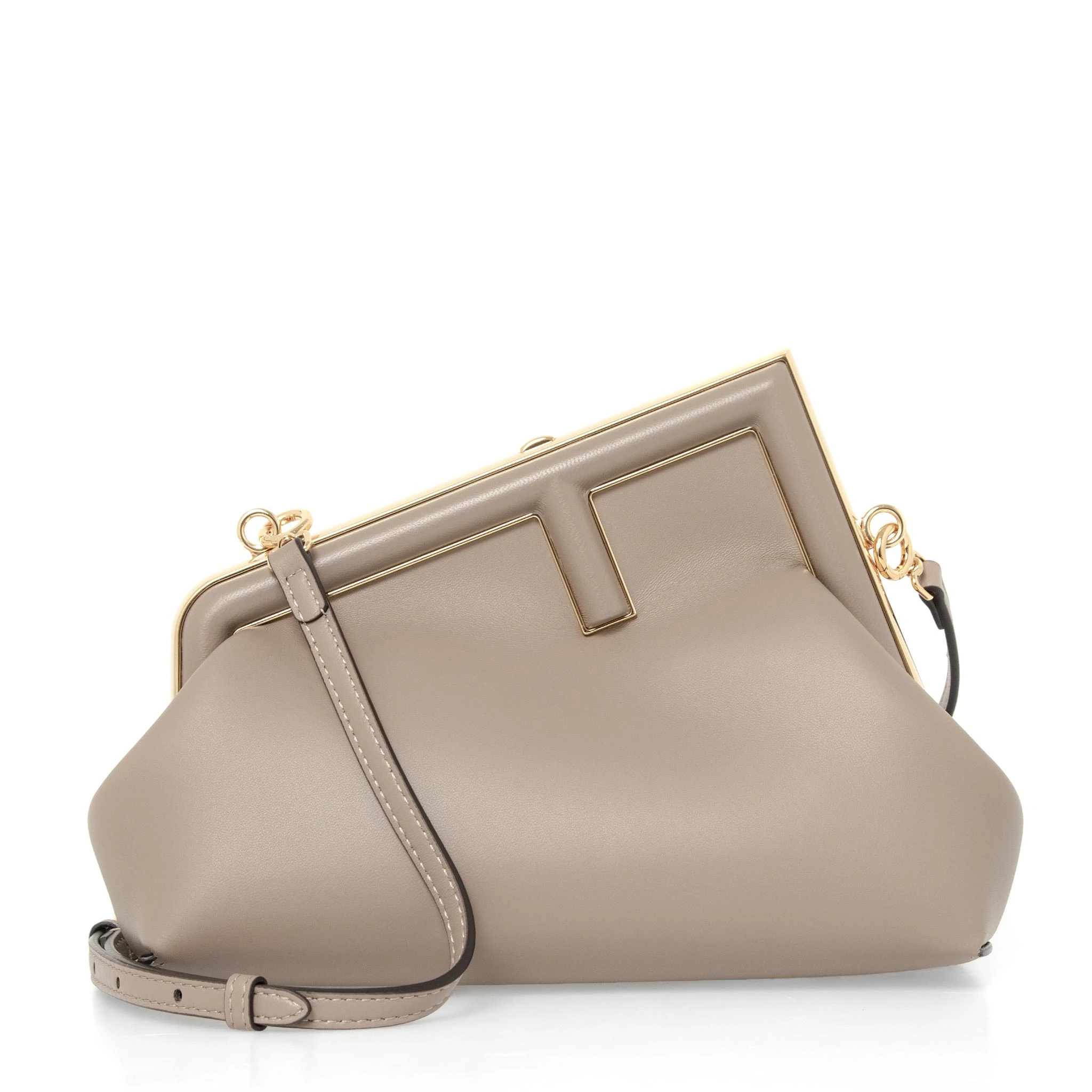 Fendi Beige Leather Small First Shoulder Bag