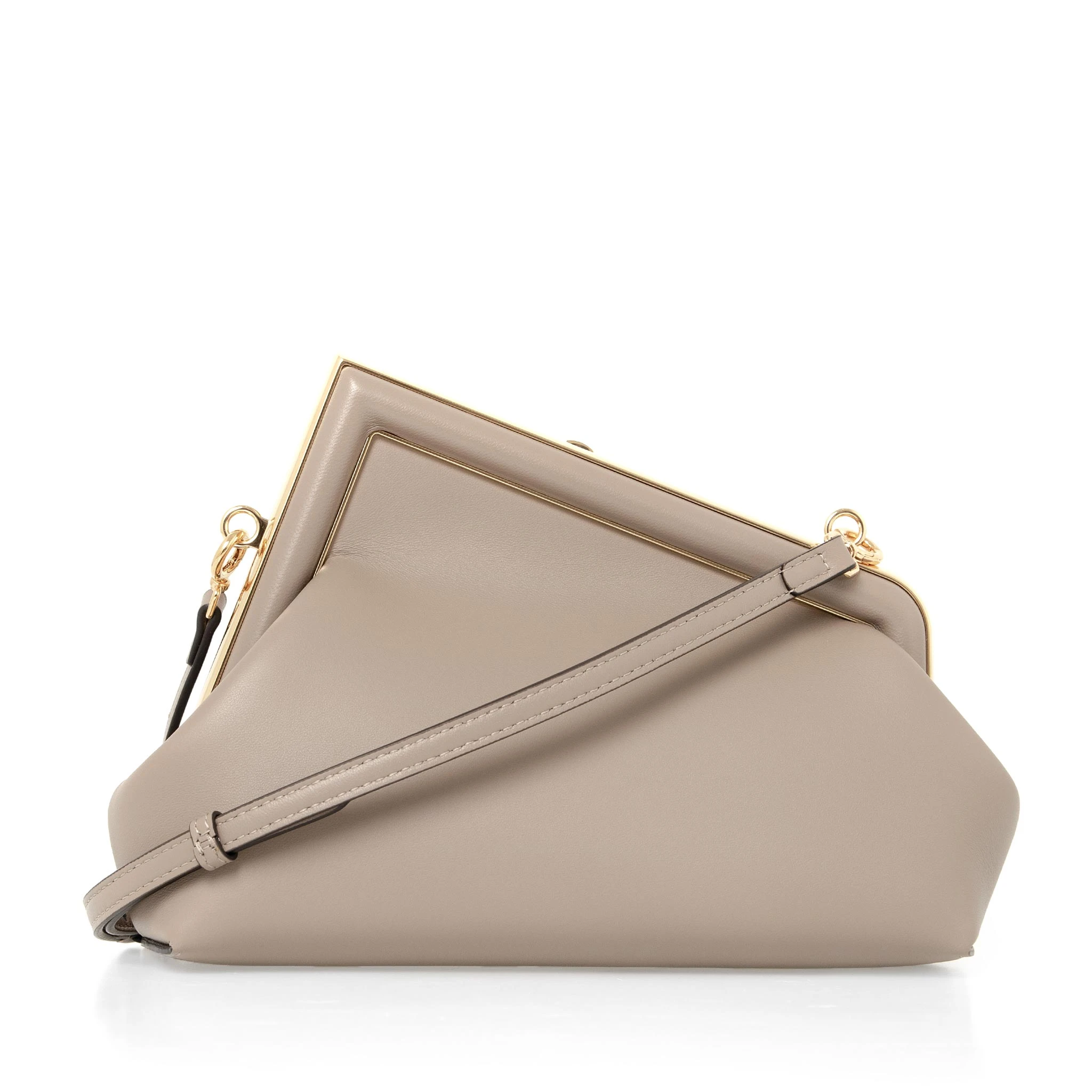 Fendi Beige Leather Small First Shoulder Bag