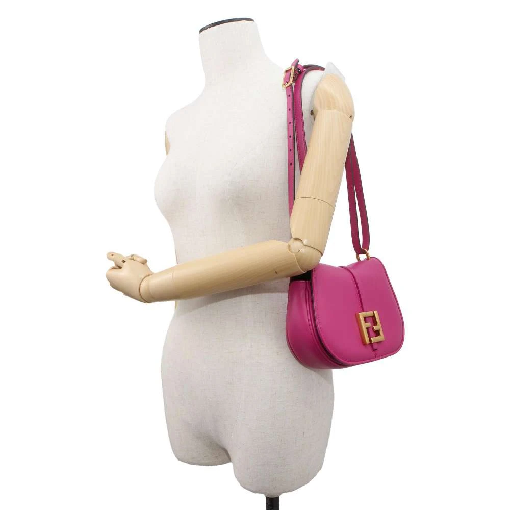 Fendi Pink Leather Small C'mon Shoulder Bag