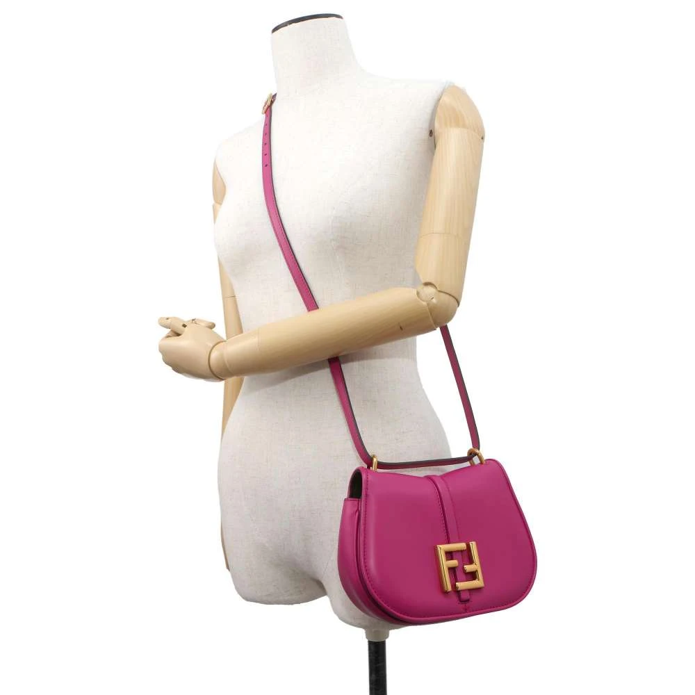 Fendi Pink Leather Small C'mon Shoulder Bag