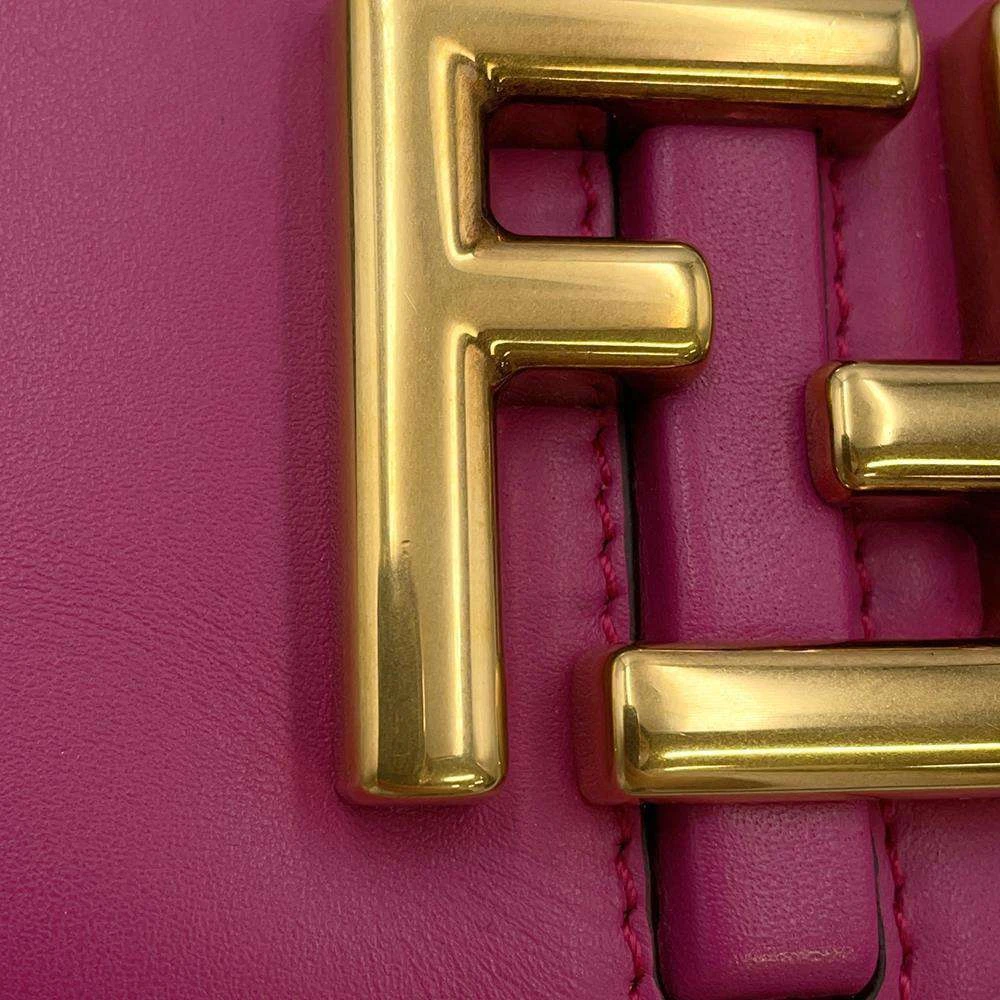 Fendi Pink Leather Small C'mon Shoulder Bag