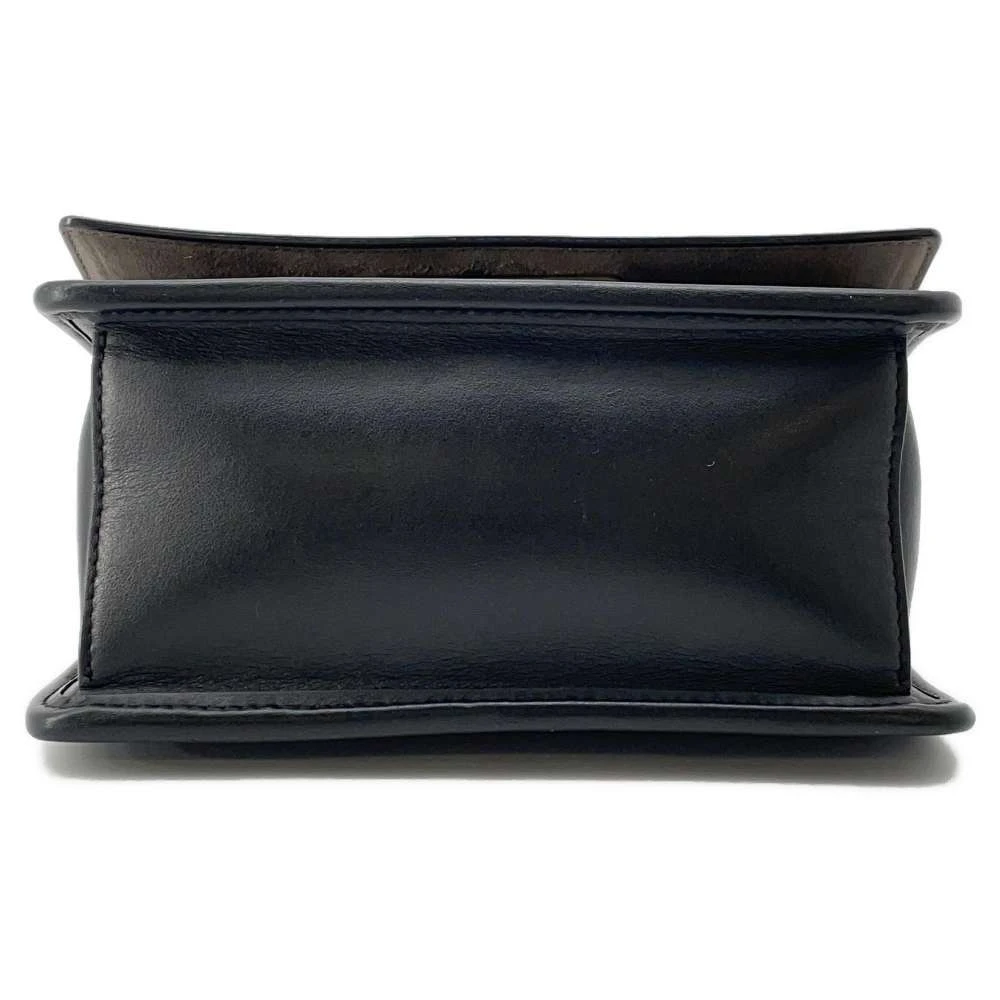 Fendi Black Leather Kan I F Shoulder Bag