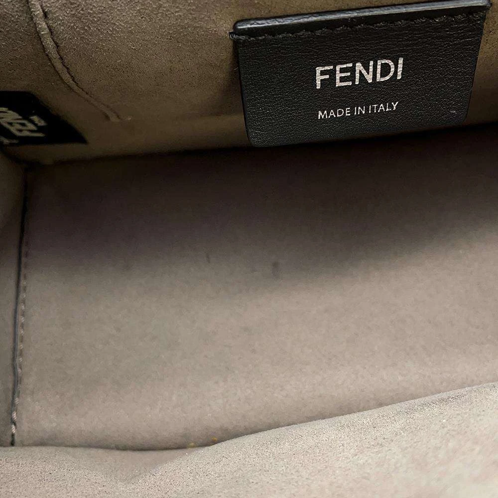 Fendi Black Leather Kan I F Shoulder Bag