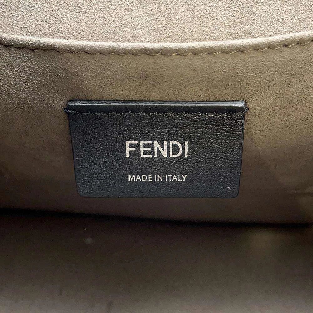 Fendi Black Leather Kan I F Shoulder Bag