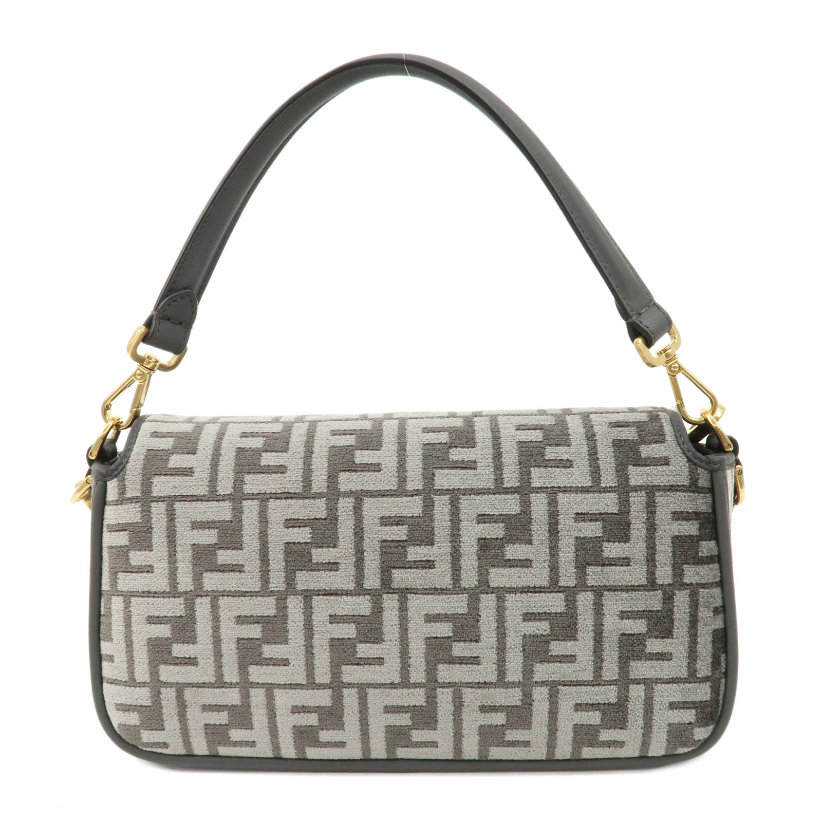 Fendi Grey Zucca Chenille Mamma Shoulder Bag