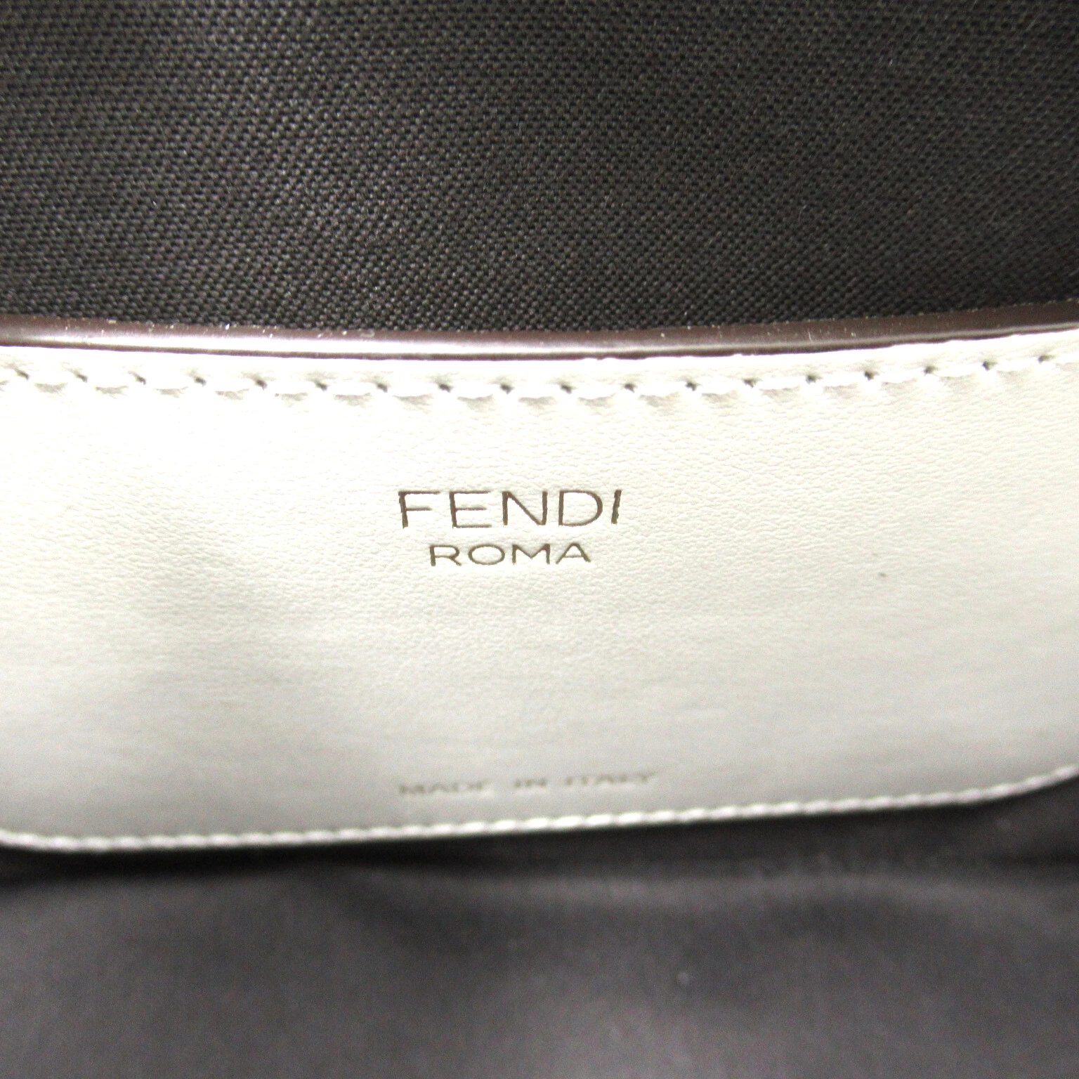 Fendi White Leather Mini Camera Shoulder Bag