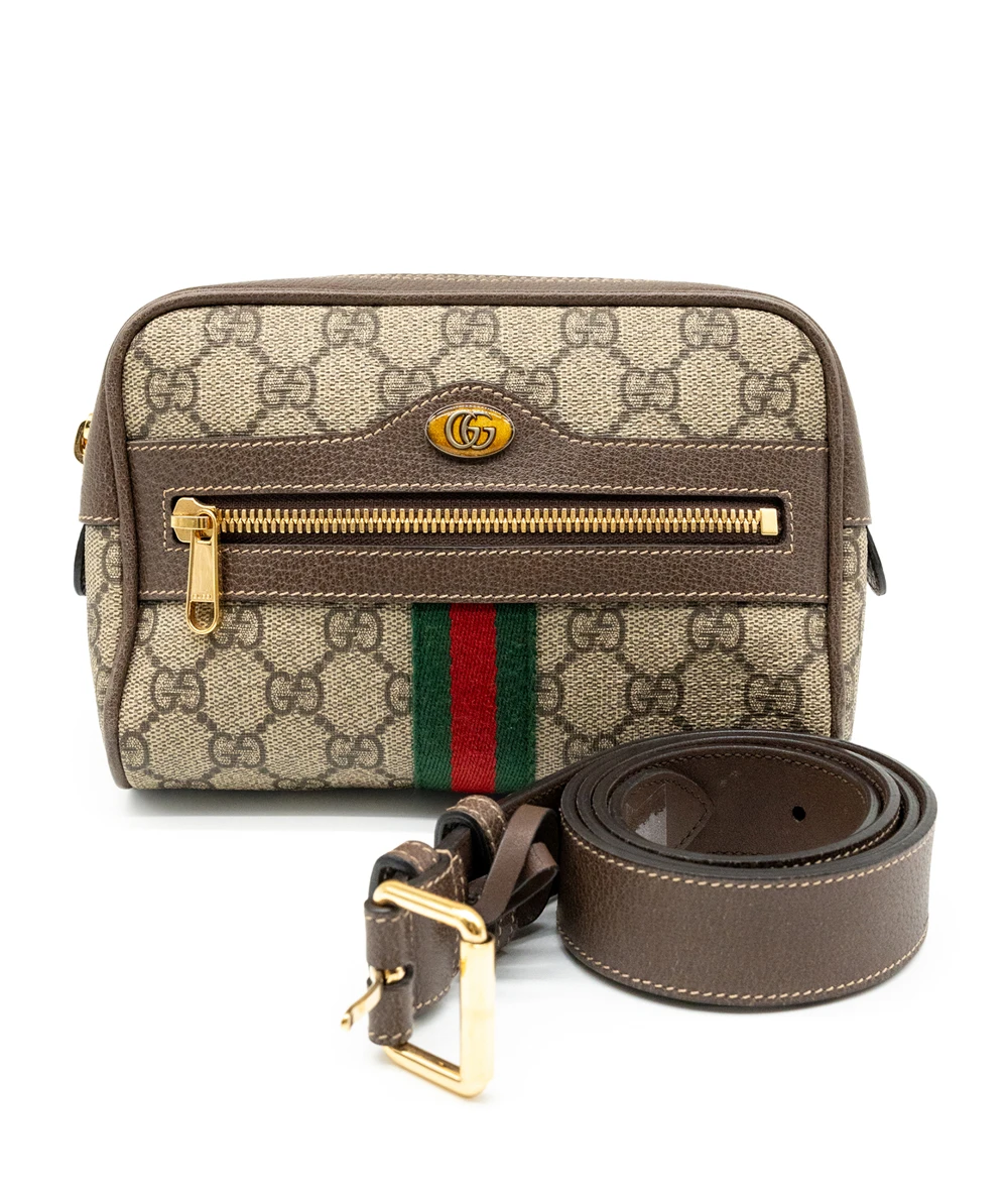 Gucci Brown GG Supreme Canvas Ophidia Mini Crossbody Bag