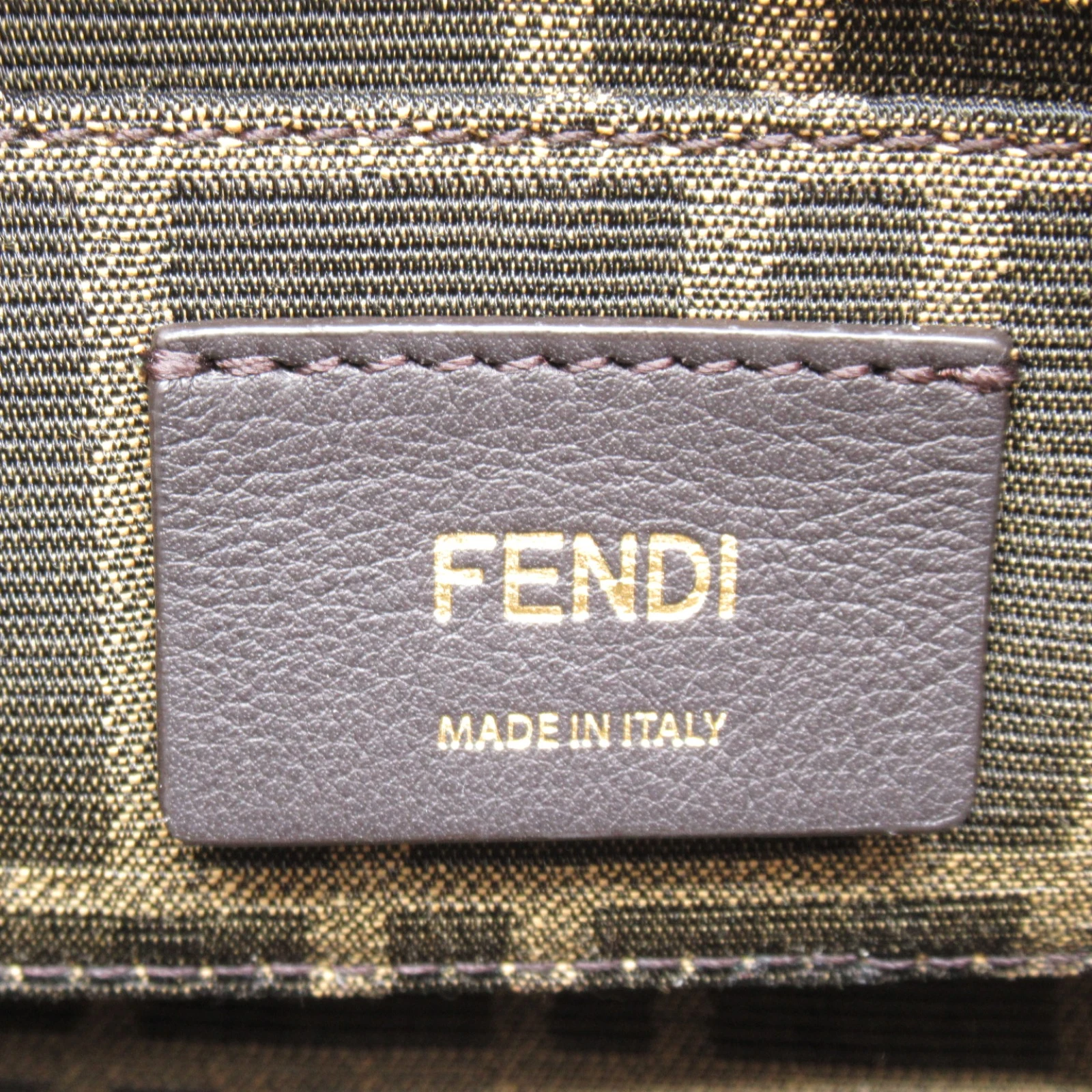 Fendi Gray Greige Leather Mini By The Way Shoulder Bag