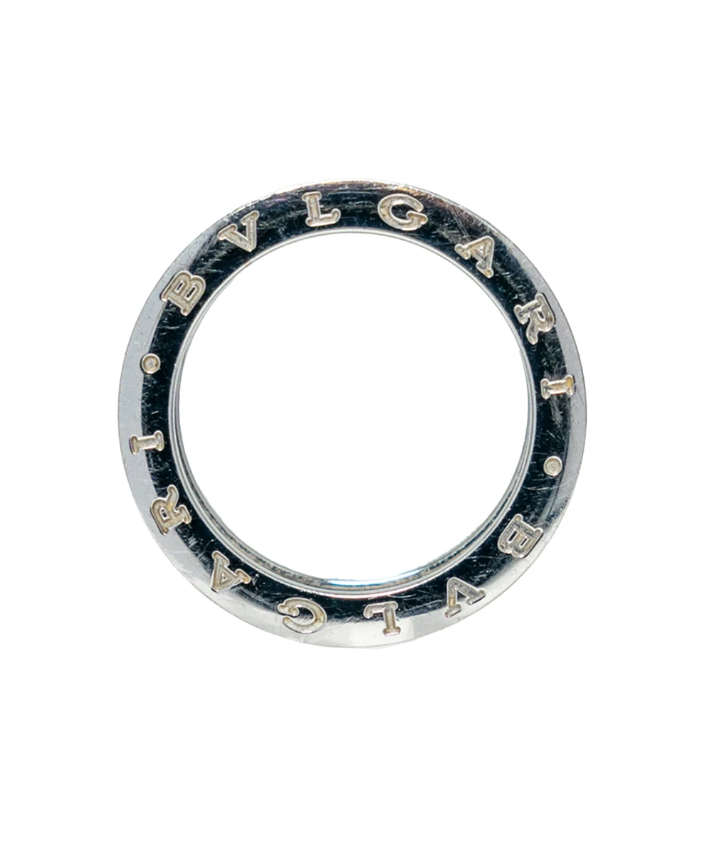 Bvlgari B.zero1 Size 61 18k White Gold Three-Band Ring Set with Demi-pavé Diamonds On The Edges