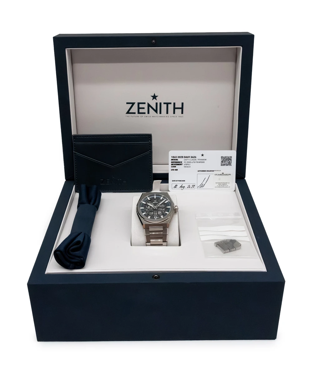 Zenith 2022 Defy El Primero 21 44mm 95.9000.9004/78.M9000 Titanium Men's Automatic Watch