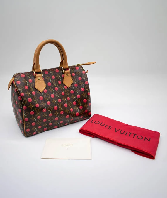 Louis Vuitton Monogram Cherry Speedy 25 Bag