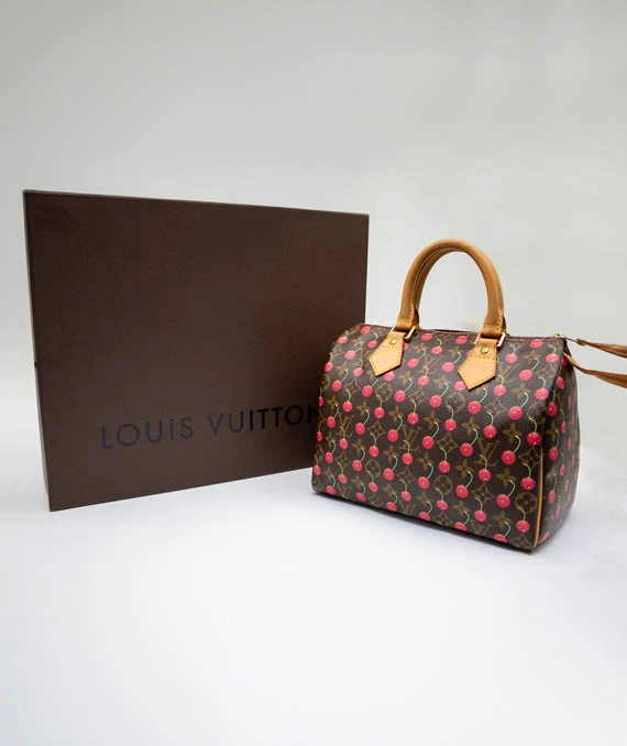 Louis Vuitton Monogram Cherry Speedy 25 Bag