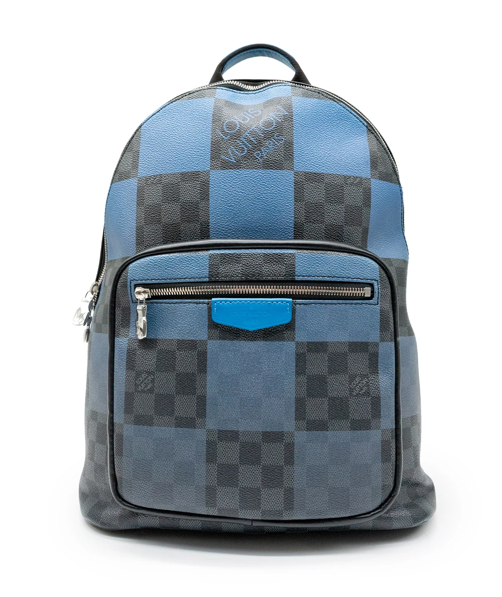 Louis Vuitton Blue/Black Limited Edition Damier Graphite Giant PM Josh Backpack