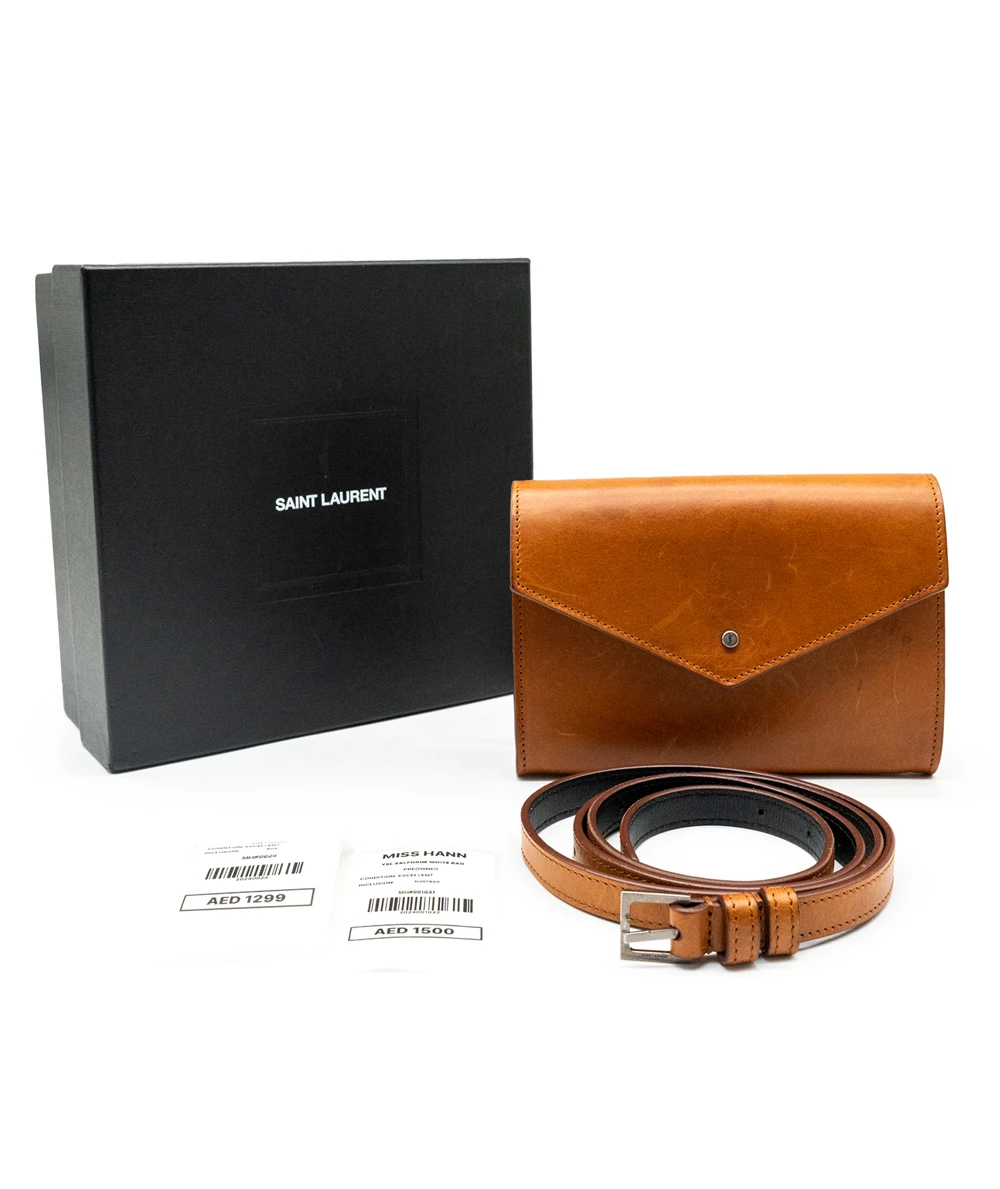 Saint Laurent Tan/Brown Leather Waist Bag