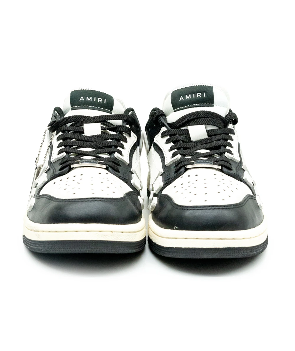 Amiri Size 42 Skel Low-top Black and White Sneakers