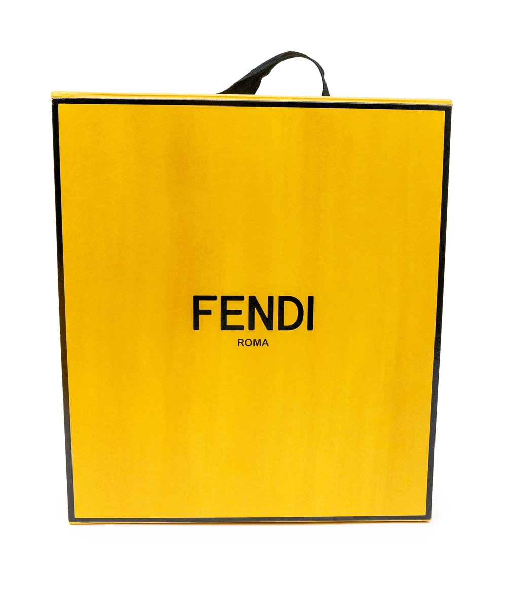 Fendi Yellow and Light Rose Calfskin Leather Peekaboo I See You Tote Handbag