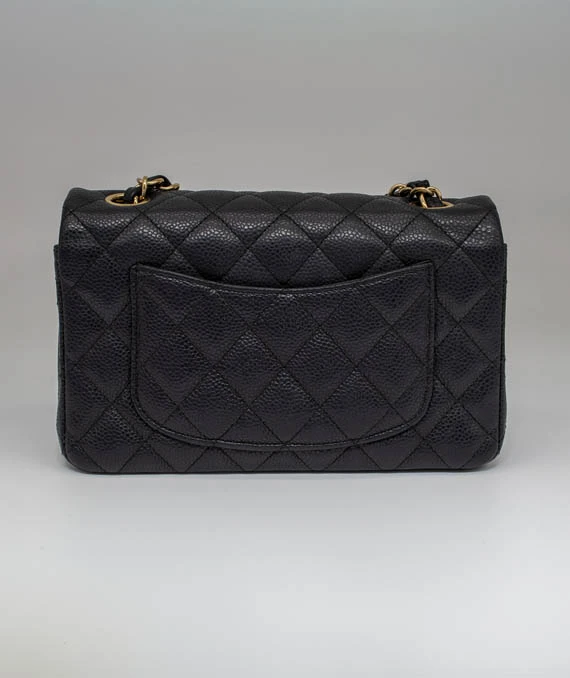 Chanel Classic Black Caviar Mini Bag with Gold Hardware